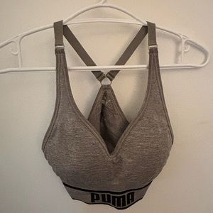Grey Puma Sports Bra